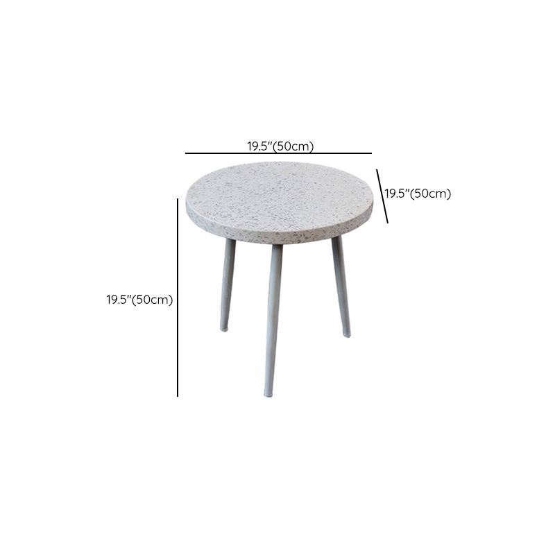 Eigentijdse ronde terrazzo cocktailtafel metaal/acryl salontafel met 3 poten