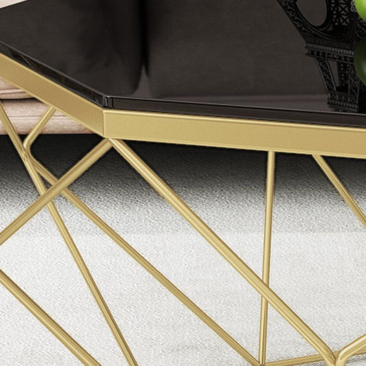 Farma base moderno tavolino da cocktail tavolino in vetro - 17,72 "h