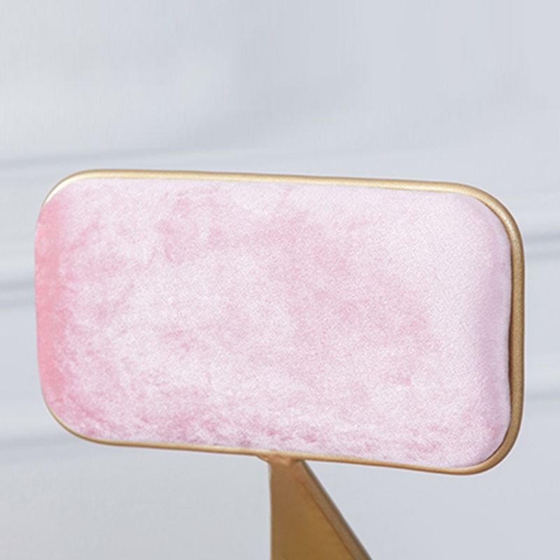 Scandinavian Footrest Bar Stools Fabric Round Seat Barstool with 4 Gold Iron Legs Clearhalo 'Bar Furniture' 'Bar Stools' 'bar_stools' 'furn' 'furn_bar_stools' 'Furniture' 'Kitchen & Dining Furniture' 1200x1200_2664f61d-d84f-4b9c-bada-92dd5f3d6003