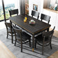 Ash Wood Base Modern Sintered Stone Dining Table Rectangular Table in Black Clearhalo ' dining_table' 'Dining Tables & Seating' 'Dining Tables' 'furn' 'furn_dining_table' 'Furniture' 'furniture_dining_table' 'Kitchen & Dining Furniture' 'kitchen&dining_furn' 'kitchen' 'kitchen_dining_table' 1200x1200_2665aac9-f8ed-4845-8b27-4e195139d1ea