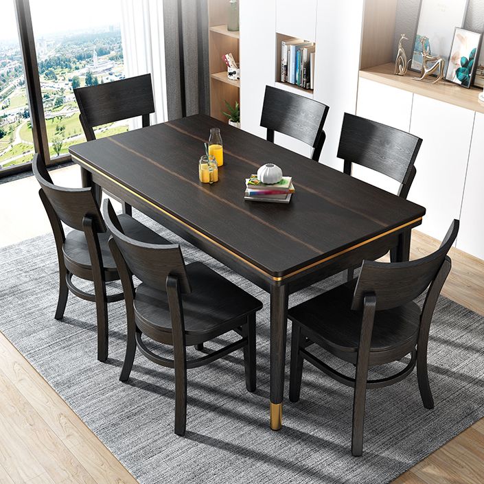 Ash Wood Base Modern Sintered Stone Dining Table Rectangular Table in Black Clearhalo ' dining_table' 'Dining Tables & Seating' 'Dining Tables' 'furn' 'furn_dining_table' 'Furniture' 'furniture_dining_table' 'Kitchen & Dining Furniture' 'kitchen&dining_furn' 'kitchen' 'kitchen_dining_table' 1200x1200_2665aac9-f8ed-4845-8b27-4e195139d1ea