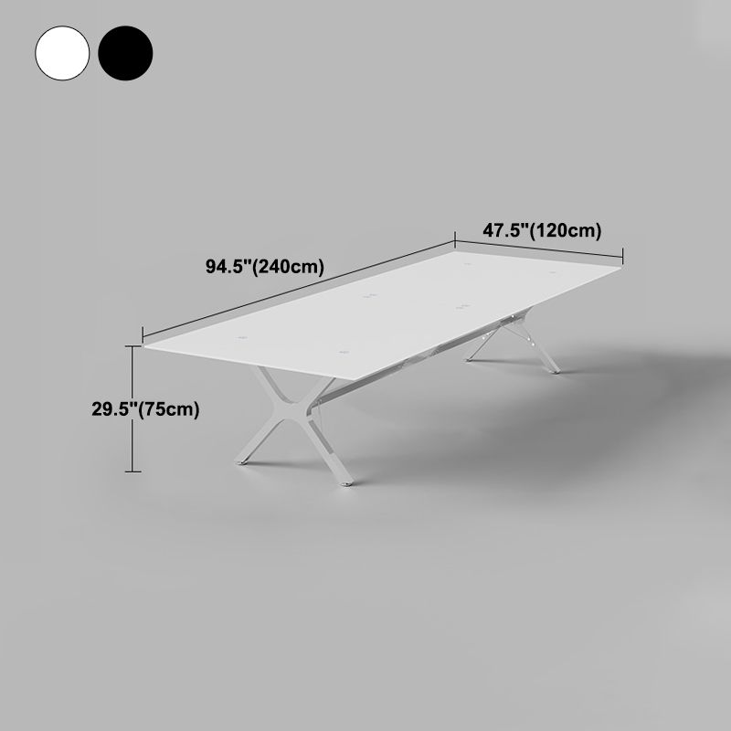 Tavolo da pranzo rettangolare contemporaneo in acciaio tavolo da pranzo in vetro per sala da pranzo