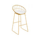 Low Back Dining Stools Round Armless Bar Stools with Footrest