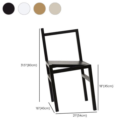 Moderner einfacher Seitenstuhl Holzbasis -Essstuhl für Esszimmer