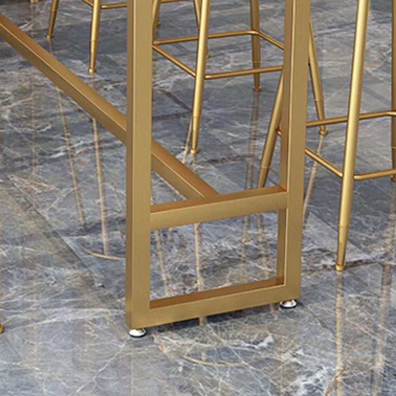 Rectangle Living Room Pub Height Dining Table Contemporary Marble Bistro Table Clearhalo 'Bar Furniture' 'Bar Tables' 'bar_tables' 'furn' 'furn_bar_tables' 'Furniture' 'Kitchen & Dining Furniture' 1200x1200_26695cfa-417d-4007-80c3-2538d3c0836b