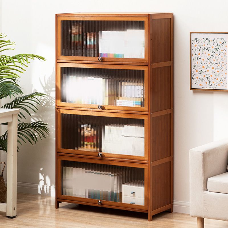 Contemporary Brown Accent Cabinet with Acrylic Doors Rectangle Cabinet Clearhalo 'Cabinets & Chests' 'cabinets_chests' 'furn' 'furn_cabinets_chests' 'Furniture' 'Living Room Furniture' 1200x1200_266a09b9-ebdb-4eab-9b27-f299c61aca8e