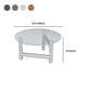 Table basse ronde en verre et acier, 3 pieds, 1 table basse simple