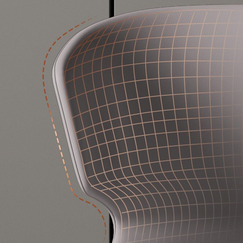 Moderne armstoel Faux Leather Solid Achter Dining Room -stoel voor binnen