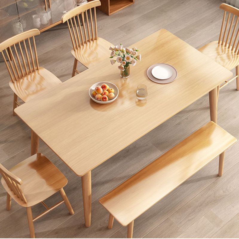 Contemporary Solid Wood Rectangular Dining Table for Dining Hall Clearhalo 'Dining Tables & Seating' 'Dining Tables' 'dining_table' 'furn' 'furn_dining_table' 'Furniture' 'Kitchen & Dining Furniture' 1200x1200_266b0e01-2a11-4586-8eeb-01c05fba632e
