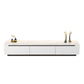 11.81" D Modern TV Stand White Stone TV Console with Drawers Clearhalo 'furn' 'furn_tv_stands_entertainment_centers' 'Furniture' 'Living Room Furniture' 'TV Stands & Entertainment Centers' 'TV Stands & Media Storage Furniture' 'tv_stands_entertainment_centers' 1200x1200_266ba247-e0ff-44a5-903f-cf62dbb8fab7
