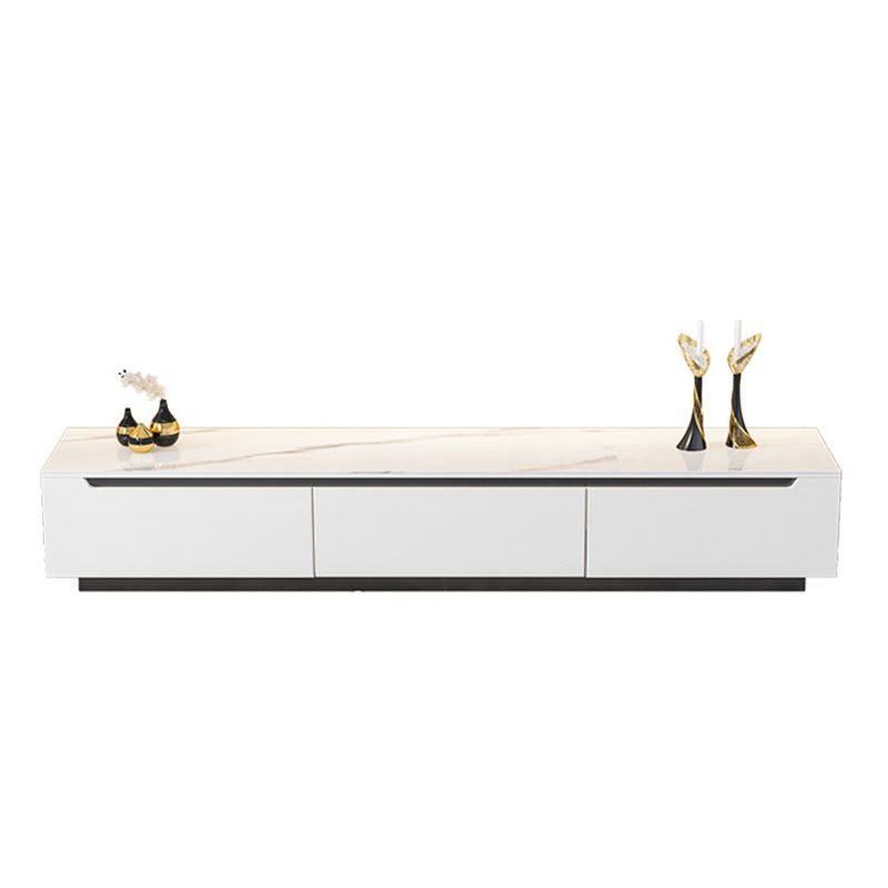 11.81" D Modern TV Stand White Stone TV Console with Drawers Clearhalo 'furn' 'furn_tv_stands_entertainment_centers' 'Furniture' 'Living Room Furniture' 'TV Stands & Entertainment Centers' 'TV Stands & Media Storage Furniture' 'tv_stands_entertainment_centers' 1200x1200_266ba247-e0ff-44a5-903f-cf62dbb8fab7