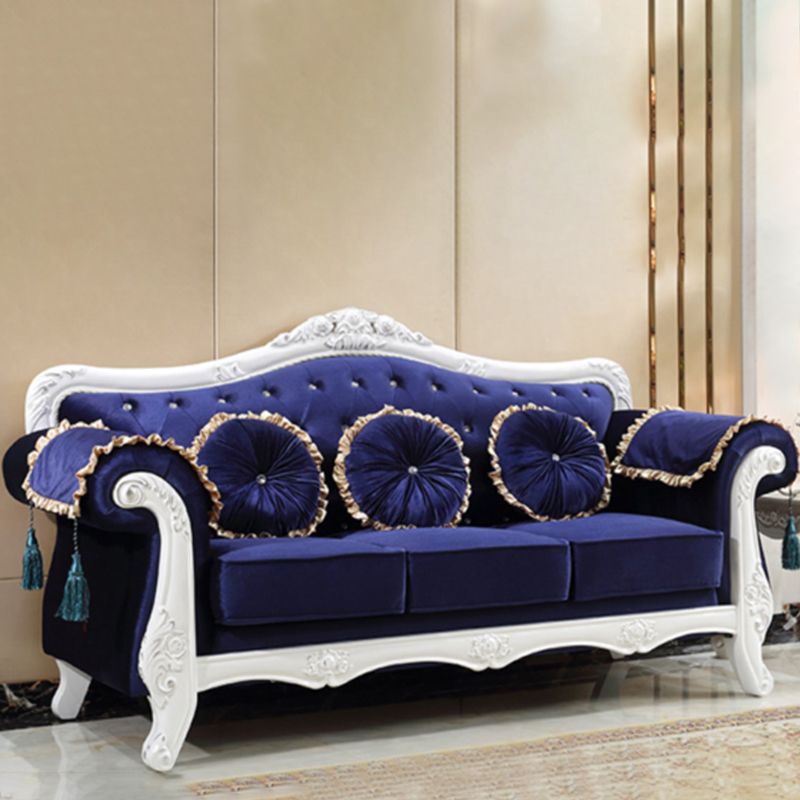 French Country Standard Rolled Arm Settee Tufted Back Couch for Three People Clearhalo 'furn' 'furn_sofas' 'Furniture' 'furniture_sofas' 'Living Room Furniture' 'Sofa' 'sofas' 1200x1200_266bea7c-0b29-4814-bfcb-0f14b8308429
