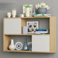 Modern Engineered Wood Bookcase, Geometric Bookshelf for Any Room, 25.5" H