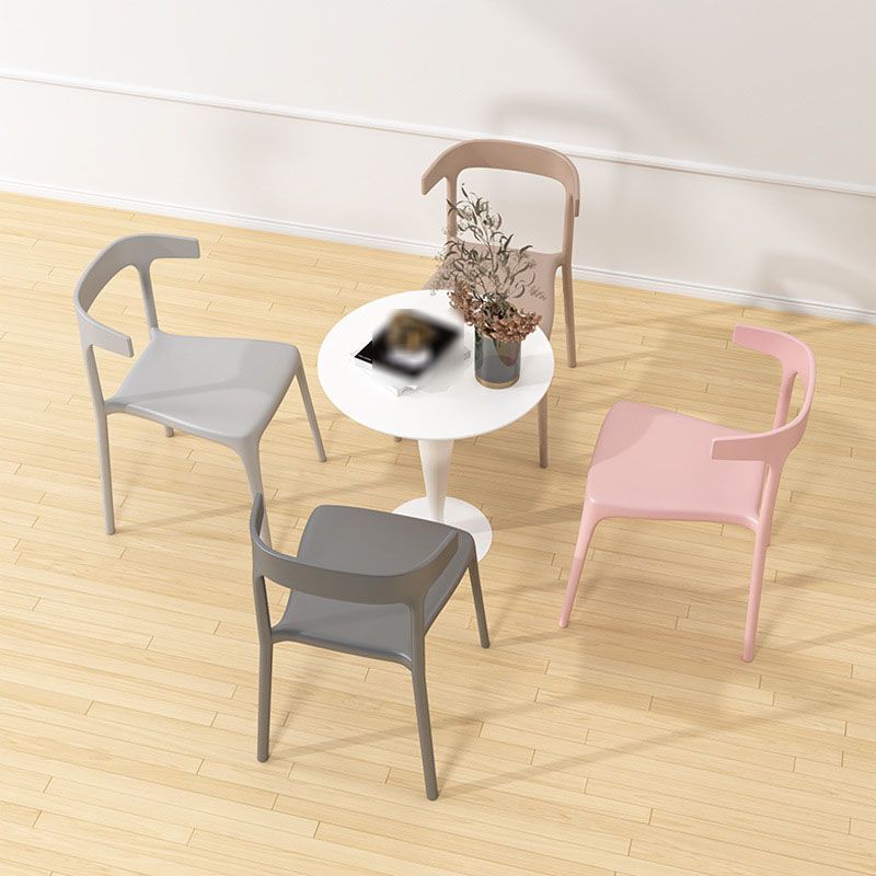 Contemporary Stackable Chairs Dining Kitchen Armless Chair with Plastic Legs Clearhalo 'Dining Chairs' 'Dining Tables & Seating' 'dining_chair' 'furn' 'furn_dining_chair' 'Furniture' 'furniture_dining_chair' 'Kitchen & Dining Furniture' 1200x1200_266dbe46-9ff5-4b28-9e62-9eeb0476520a