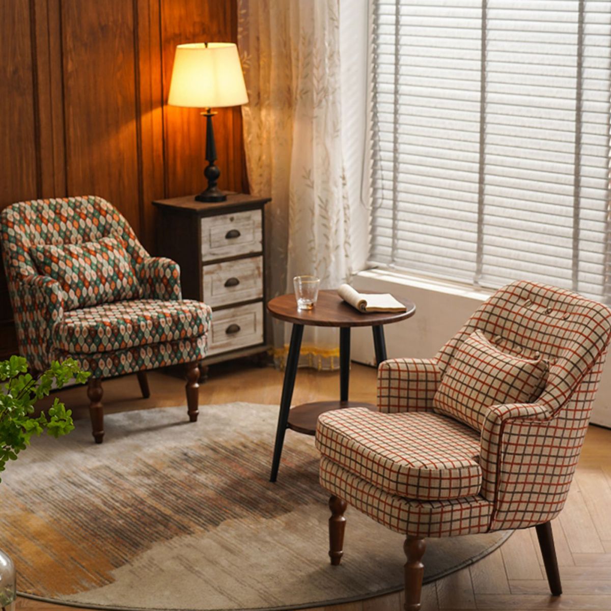 Sedia a sdraio posteriore fisso sedia laterale resistente al legno massiccio con gambe