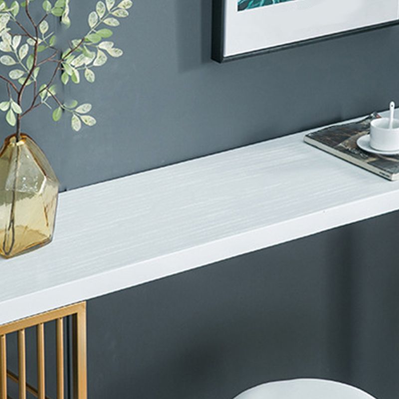 Glam Style Rectangle Counter Table 44-inch Height Solid Wood Top Bar ...