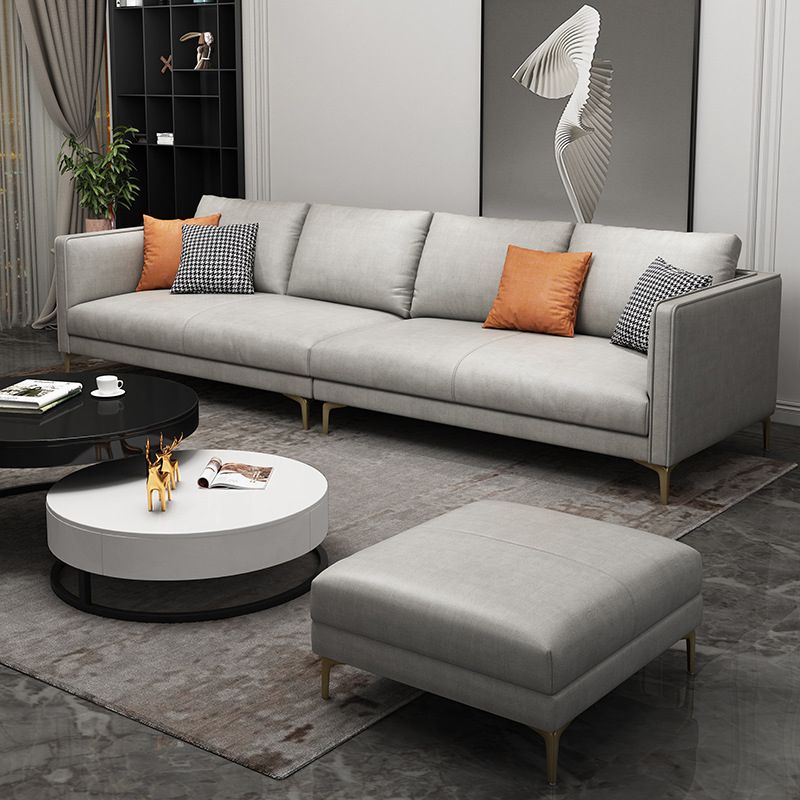 Living Room Contemporary Light-grey Standard Recessed Arm Seating Clearhalo 'furn' 'furn_sofas' 'Furniture' 'furniture_sofas' 'kitchen' 'kitchen_sofas' 'Living Room Furniture' 'Sofa' 'sofas' 1200x1200_26721595-571f-4897-b78a-bcbaf80ec6ac