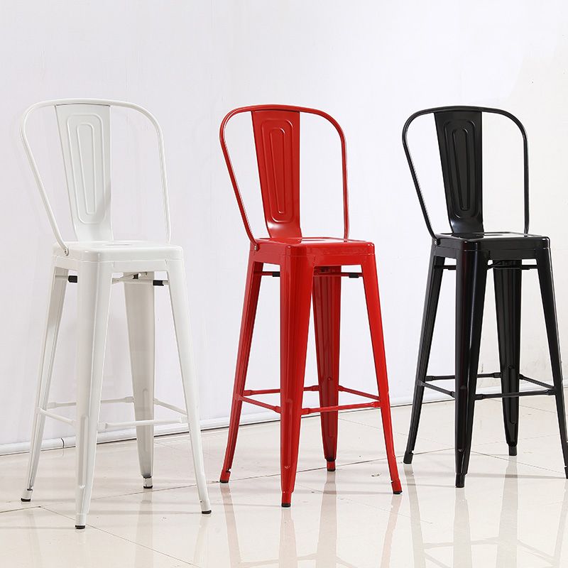 Industrial Iron Low Back Barstool Simple Indoor Tall Stool with Square Seat Clearhalo 'Bar Furniture' 'Bar Stools' 'bar_stools' 'furn' 'furn_bar_stools' 'furniture_bar_stools' 'Kitchen & Dining Furniture' 'kitchen&dining_furn' 'kitchen' 'kitchen_furn' Furniture' 1200x1200_267287e8-3d8a-440c-b544-7068911f8091
