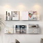 Contemporary Closed Back Bookshelf Horizontal Acrylic Bookcase