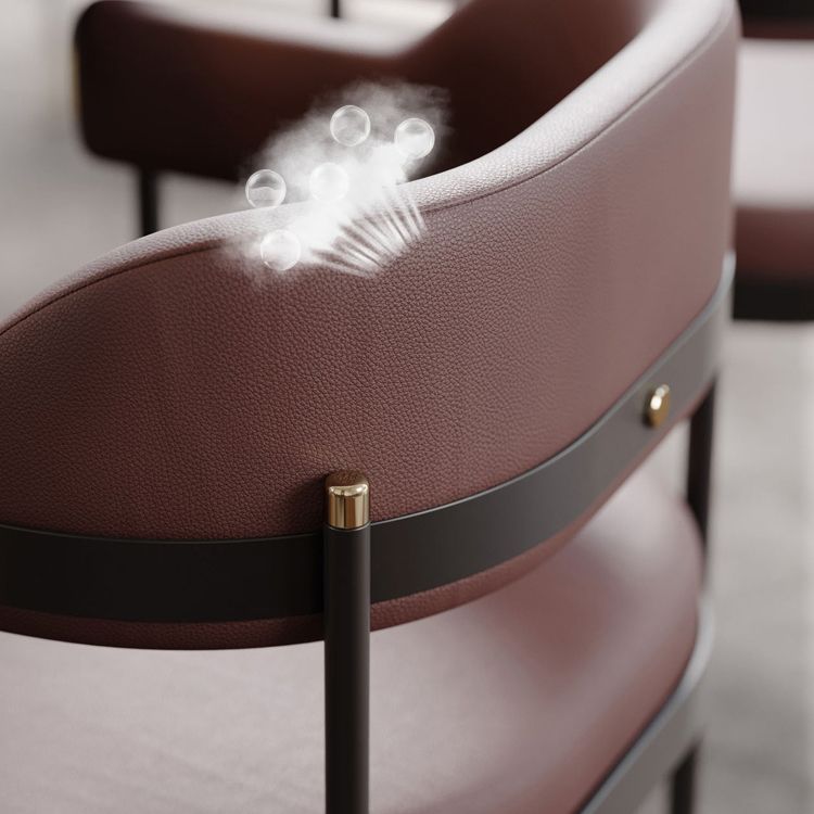 Silla de comedor de cocina contemporánea silla de brazo de patas negras tapizadas