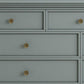 Contemporary Rubber Wood Chest with Drawers and Straight Legs