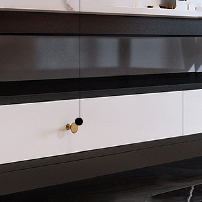 2 - Drawer and 1 - Shelf Coffee Table Rectangular Slate 4 Legs Cocktail Table Clearhalo 'Coffee & Accent Tables' 'Coffee Tables' 'coffee_tables' 'furn' 'furn_coffee_tables' 'Furniture' 'Living Room Furniture' 1200x1200_26767dbb-22c5-4c82-a502-bf7defccbeac