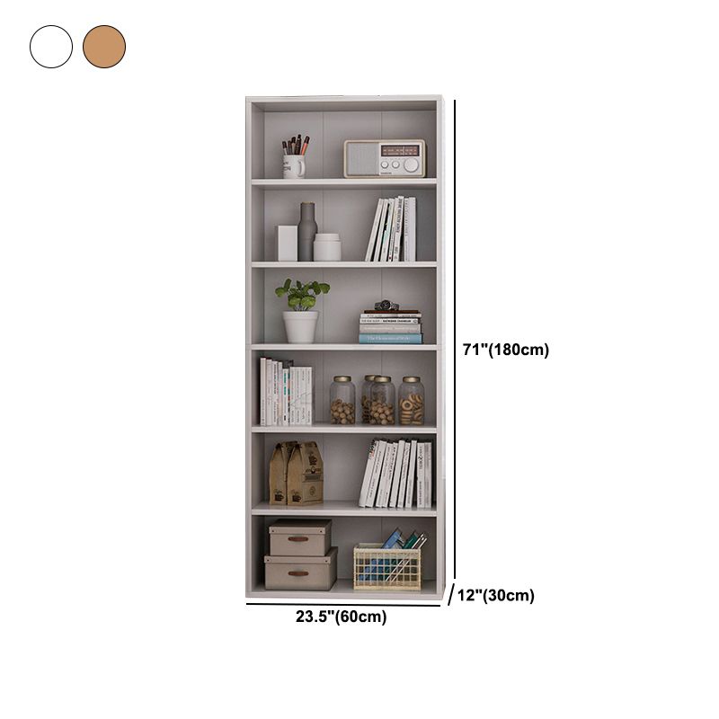 Contemporary Engineered Wood Book Shelf Closed Back Shelf Bookcase for Study Room Clearhalo 'Bookcases' 'furn' 'furn_bookcases' 'Furniture' 'Office Furniture' 1200x1200_2676c63c-3c68-46e7-b8d2-22a7e373d31c