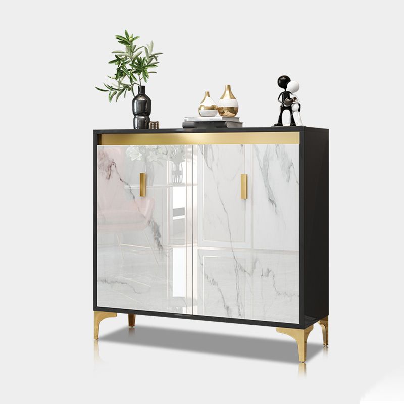 Glam Engineered Wood Sideboard Kitchen Dining Room Sideboard Clearhalo 'buffet_sideboard' 'Buffets & Sideboards' 'furn' 'furn_buffet_sideboard' 'Furniture' 'Kitchen & Dining Furniture' 1200x1200_267729f2-4723-4f73-a9b0-731887130fe6