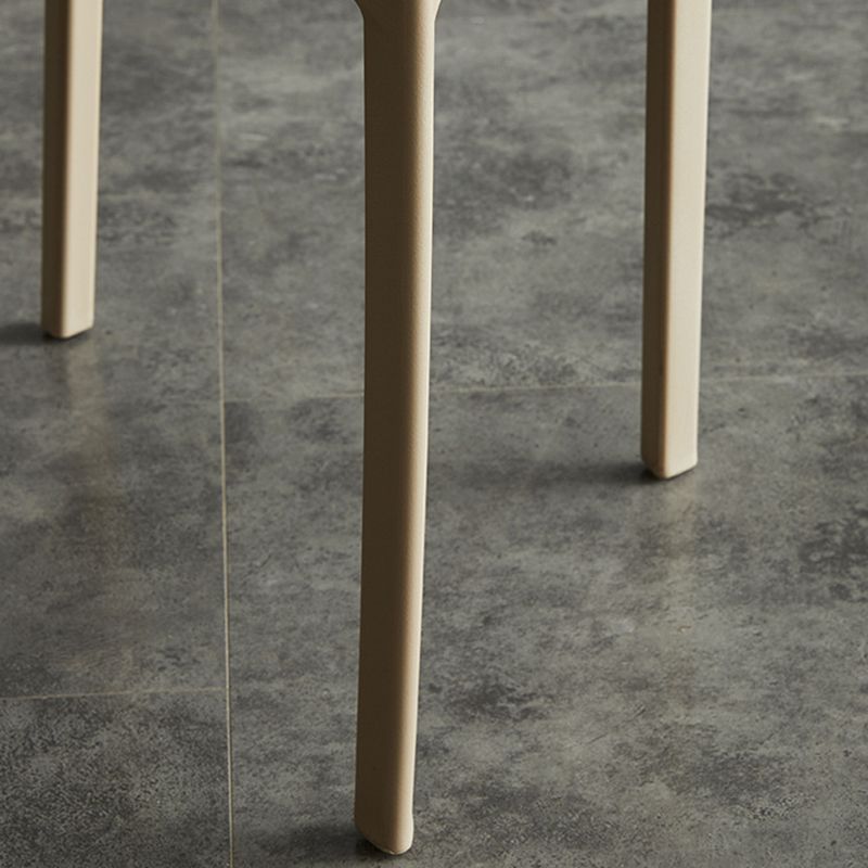 Plastic Contemporary Armless Chair Open Back Dining Kitchen Room Chair Clearhalo 'Dining Chairs' 'Dining Tables & Seating' 'dining_chair' 'Furniture' 'furniture_dining_chair' 'Kitchen & Dining Furniture' 1200x1200_26774765-508f-43d7-8363-36c4bc99755f