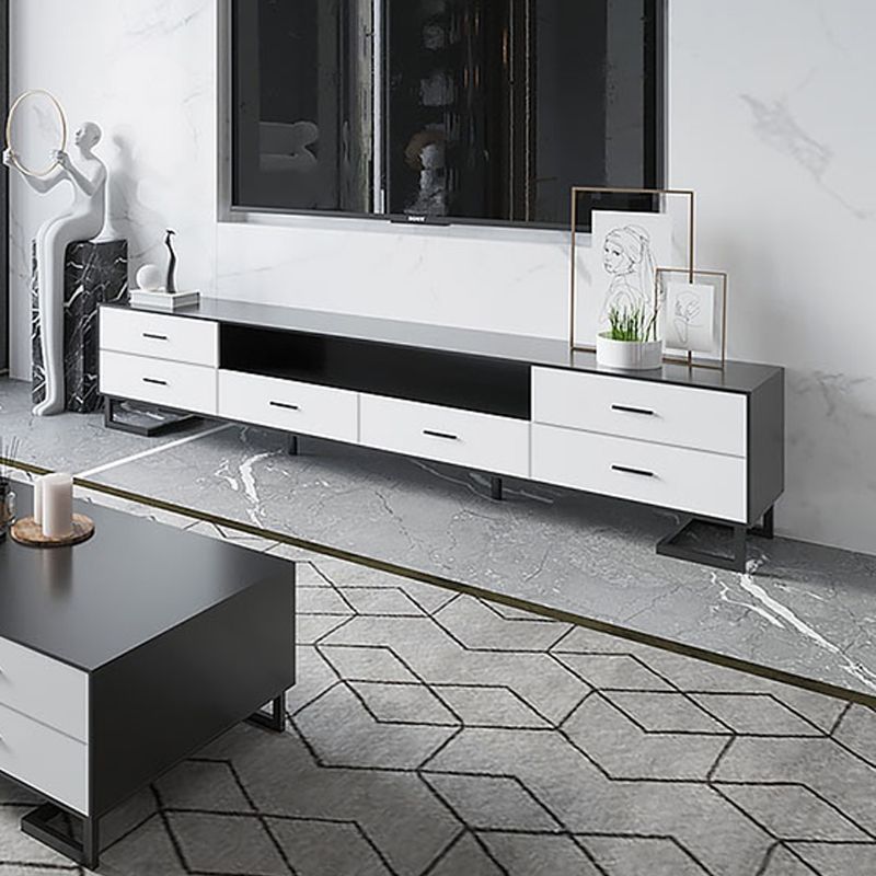 Gabinete de TV de madera y metal Moderno Minimalist Home Open TV Consola