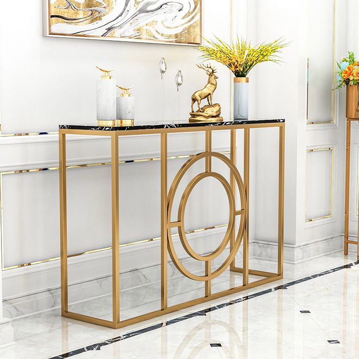 Glam Console Accent Table Antique Finish Rectangle Console Sofa Table