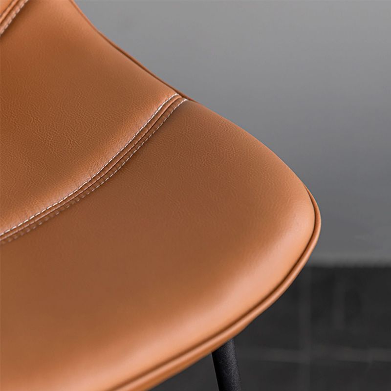 Scandinavian Style Metal Barstool Faux Leather Counter Stool with 4 Legs Clearhalo 'Bar Furniture' 'Bar Stools' 'bar_stools' 'furn' 'furn_bar_stools' 'Furniture' 'Kitchen & Dining Furniture' 1200x1200_2677d969-7185-43f5-84c2-f22021bbae70