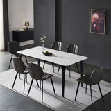 Contemporary 1/4/5/7 Pieces Dining Set Sintered Stone Dining Table Set Clearhalo 'Dining Room Sets' 'Dining Tables & Seating' 'dining_room_set' 'furn' 'furn_dining_room_set' 'Furniture' 'furniture_dining_room_set' 'Kitchen & Dining Furniture' 'kitchen&dining_furn' 'kitchen' 1200x1200_267ad6a3-afa8-49d4-9ee0-d728b841dabe