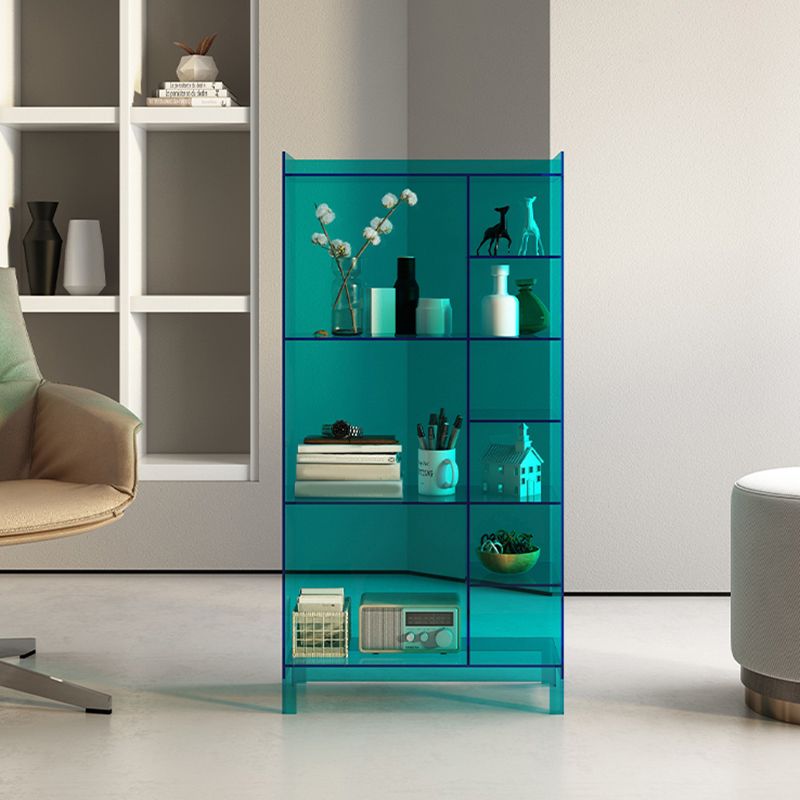 Scandinavian Acrylic Standard Bookshelf Closed Back Bookshelf,23.6"L x 9.84"W x 47.2"H Clearhalo 'Bookcases' 'furn' 'furn_bookcases' 'Furniture' 'furniture_bookcases' 'kitchen' 'kitchen_bookcases' 'Living Room Furniture' 'Office Furniture' 1200x1200_267b6a56-7c10-43cb-89b3-14b0e3c41789