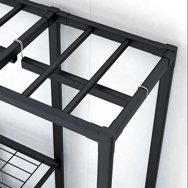 Armario de metal y tela Estilo industrial de dormitorio Rectangular Armario