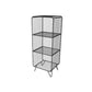 Contemporary Metal Nightstand Open Storage Night Table with Legs