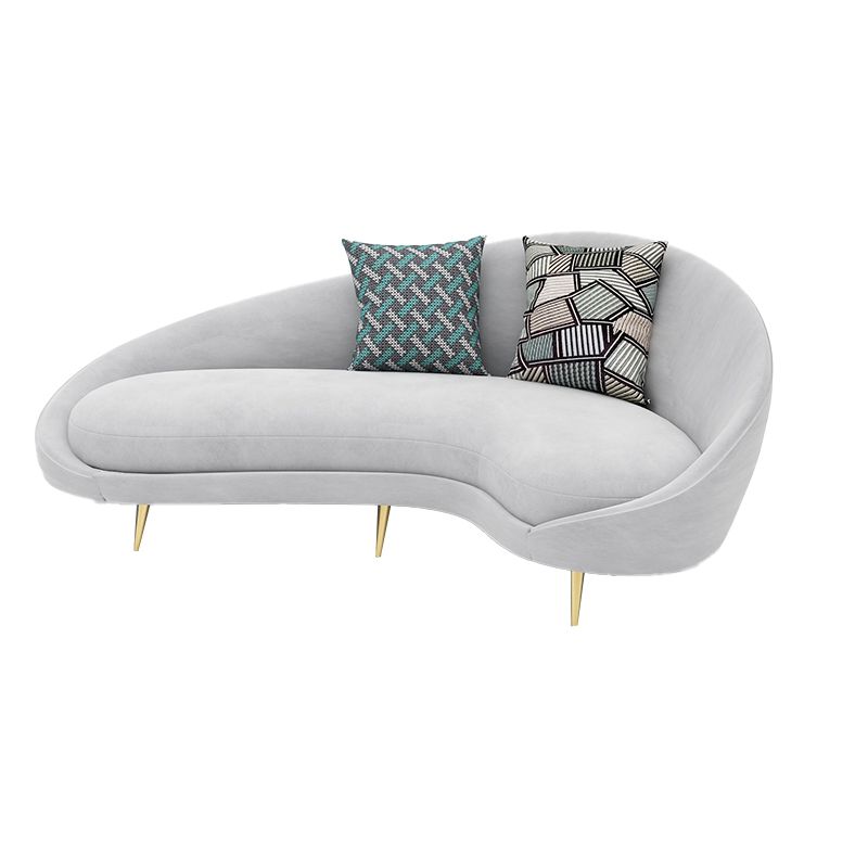 Divano curvo contemporaneo con braccio inclinato per divano dell'appartamento