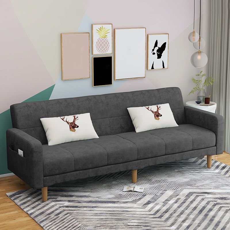 Contemporary Convertible Footrest Stool Sofa Bed with Storage and Square Arms Clearhalo 'furn' 'furn_sofas' 'Furniture' 'furniture_sofas' 'kitchen' 'kitchen_sofas' 'Living Room Furniture' 'Sofa' 'sofas' 1200x1200_267f33a1-f6c7-4ea0-a9b3-8e30124a9d3a