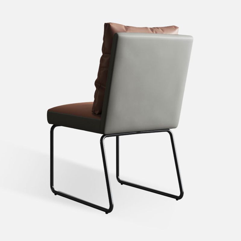 Minimalist Style Leather Dining Chairs Armless Solid Back Chair for Home Clearhalo 'Dining Chairs' 'Dining Tables & Seating' 'dining_chair' 'furn' 'furn_dining_chair' 'Furniture' 'furniture_dining_chair' 'Kitchen & Dining Furniture' 1200x1200_2680c37f-63dd-409f-87c4-01966a69eea5