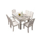 Faux Marble Top 7 Piece Dining Room Chair and Table Set in White Clearhalo 'Dining Room Sets' 'Dining Tables & Seating' 'dining_room_set' 'furn' 'furn_dining_room_set' 'Furniture' 'Kitchen & Dining Furniture' 1200x1200_26812bb0-2a69-4c94-8d48-d9891c451e58