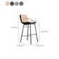 Industrial PU Leather Barstools Metal Base Bar Stool for Living Room