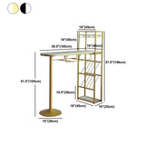Specialty Pub Table Glam Bar Height 41-inch Bar Table with Wine Rack Clearhalo 'Bar Furniture' 'Bar Tables' 'bar_tables' 'furn' 'furn_bar_tables' 'Furniture' 'Kitchen & Dining Furniture' 1200x1200_2682e4cb-1c9d-41d1-8c7f-d696f23f83bd