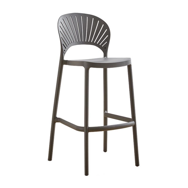 Modern Low Back Bar Stool Plastic Footrest Stackable Counter Stool Clearhalo 'Bar Furniture' 'Bar Stools' 'bar_stools' 'furn' 'furn_bar_stools' 'Furniture' 'Kitchen & Dining Furniture' 1200x1200_26833bee-f38e-4a1a-a714-a98d470ceef8