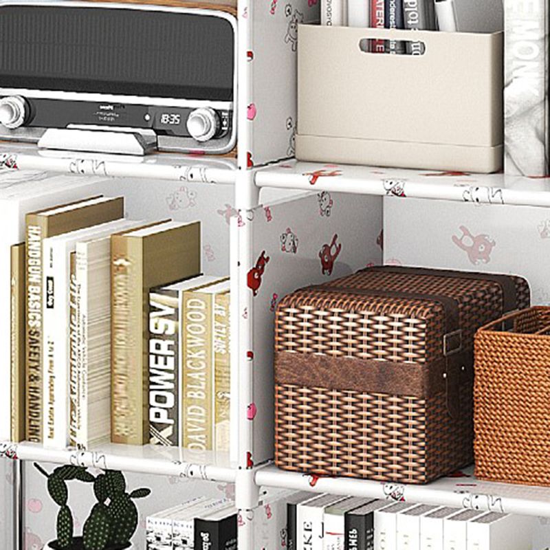 Moderne Stoffe Bücherregal, geometrisches Bücherregal für Wohnzimmer