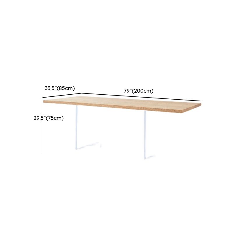 Set di sala da pranzo moderna 1/5 pezzi tavolo rettangolo e set da pranzo a base in legno massiccio con sedie
