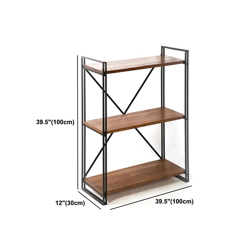 Industrial Style Bookshelf Open Shelf Solid Wood Bookcase for Home Office Clearhalo 'Bookcases' 'furn' 'furn_bookcases' 'Furniture' 'furniture_bookcases' 'kitchen' 'kitchen_bookcases' 'Living Room Furniture' 'Office Furniture' 1200x1200_2686f5b2-596a-4643-86a0-e1983fbc4f5e