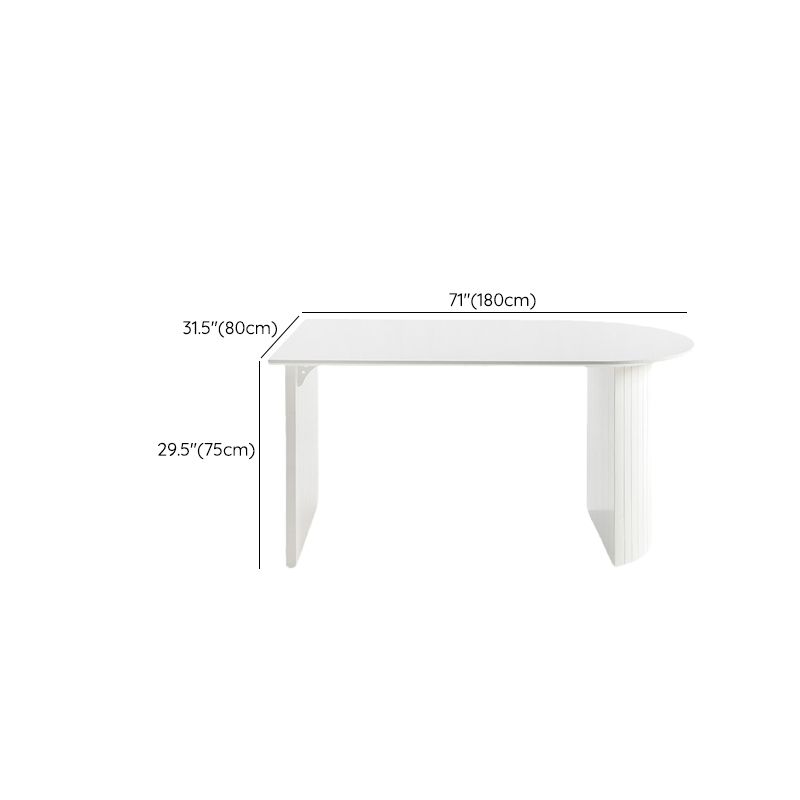White Dinette Table with Pine Wood Base Modern Free Form Dining Table Clearhalo 'Dining Tables & Seating' 'Dining Tables' 'dining_table' 'furn' 'furn_dining_table' 'Furniture' 'Kitchen & Dining Furniture' 1200x1200_26871363-a342-4dd2-938a-88c1f6deef1b