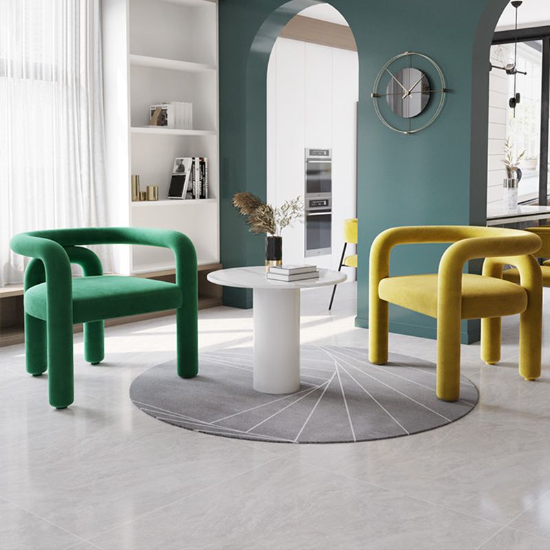 Contemporary Arm Chair Upholstered Open Back Dining Armchair Clearhalo 'Dining Chairs' 'Dining Tables & Seating' 'dining_chair' 'furn' 'furn_dining_chair' 'Furniture' 'Kitchen & Dining Furniture' 1200x1200_2687b8c3-649c-4819-a0c1-e9e1250ec846