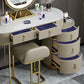Glam Lighted Mirror Bedroom with Drawer Solid Wood Dressing Table
