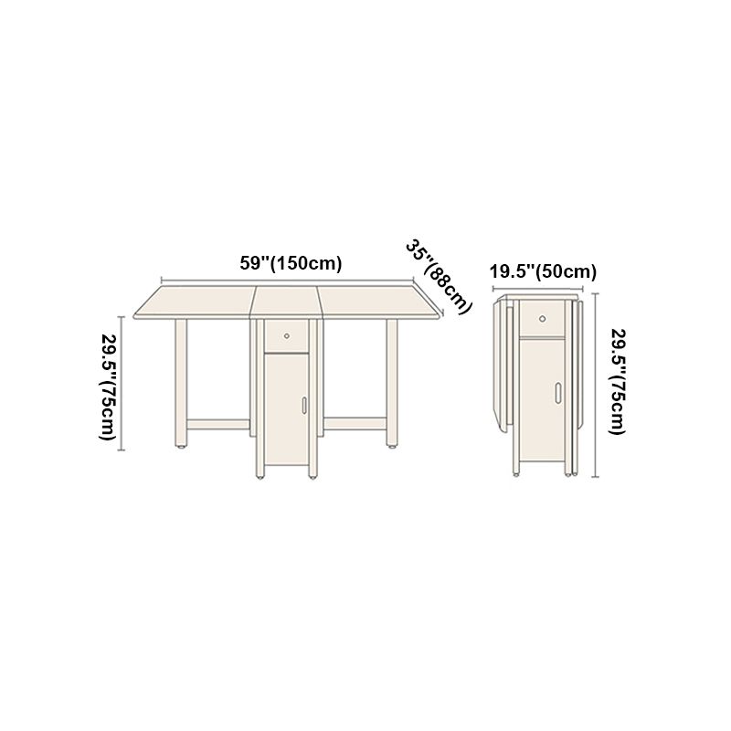 Mid-Century Modern Dinner Table Brown Solid Wood Drop-Leaf Dining Table (only table) Clearhalo ' dining_table' 'Dining Tables & Seating' 'Dining Tables' 'furn' 'furn_dining_table' 'Furniture' 'furniture_dining_table' 'Kitchen & Dining Furniture' 'kitchen&dining_furn' 'kitchen' 'kitchen_dining_table' 1200x1200_26896c6f-ec02-41eb-ad7e-46b9551b0349